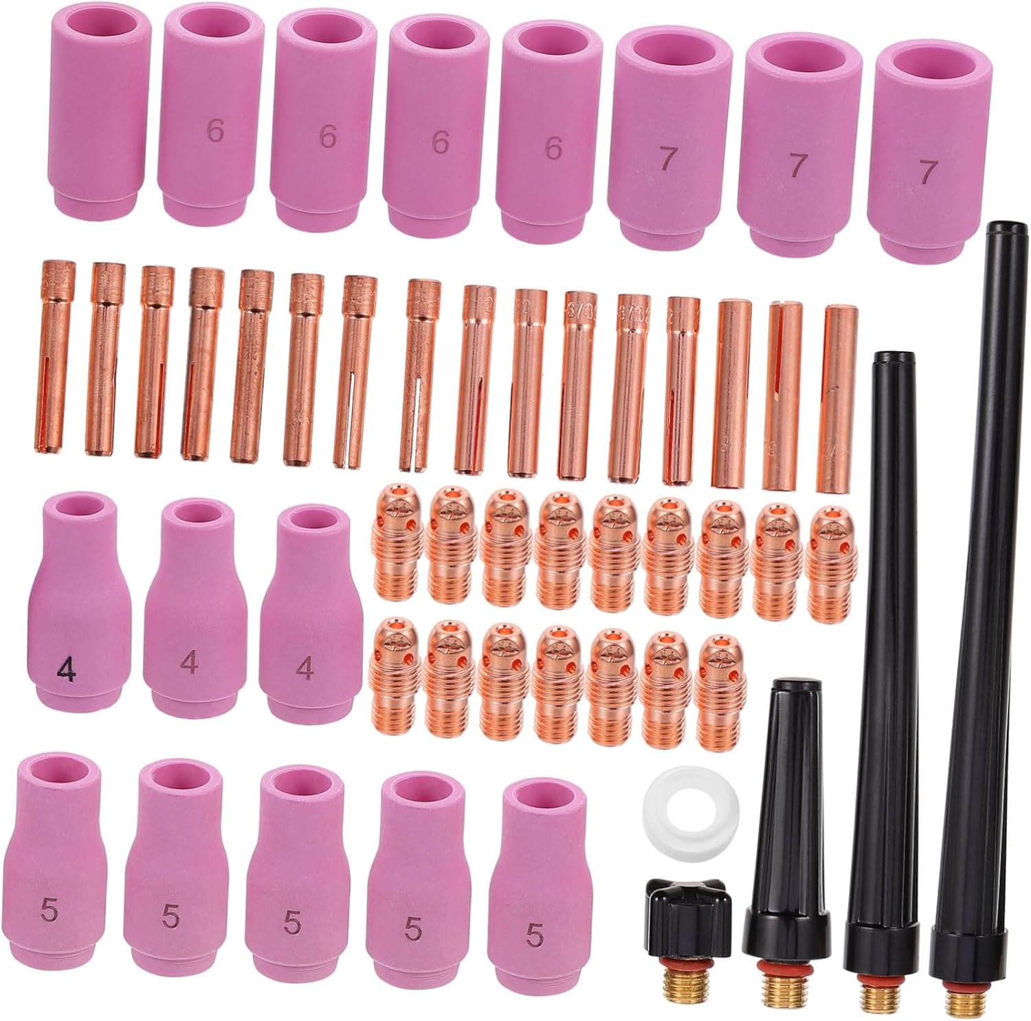 Artibetter Welding Gun Accessories Set Ceramic Nozzle Clips Torch Parts Kit for Argon Arc Welding