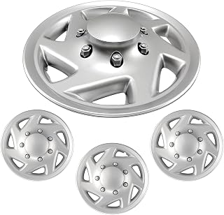 16 Inch Silver Hubcaps 4-Piece Set Fit for 1997-2023 Ford E-Series E350 E450 Vans Replaceable Hubcaps F8UZ1130AA F7UZ1130AA