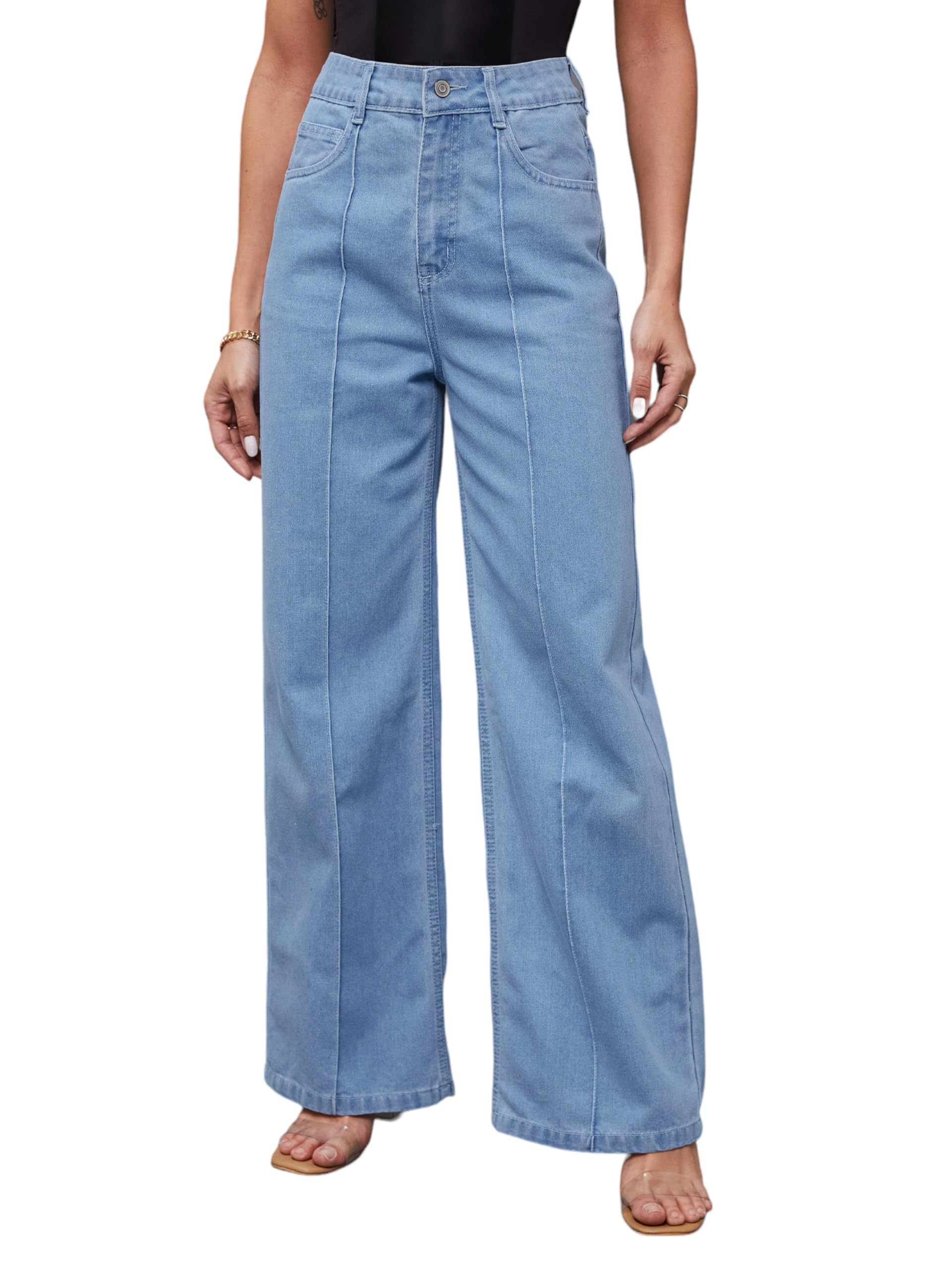 miss chase Women's Straight Fit High Rise Regular Length Denim (Plus Size) Jeans-picture-19