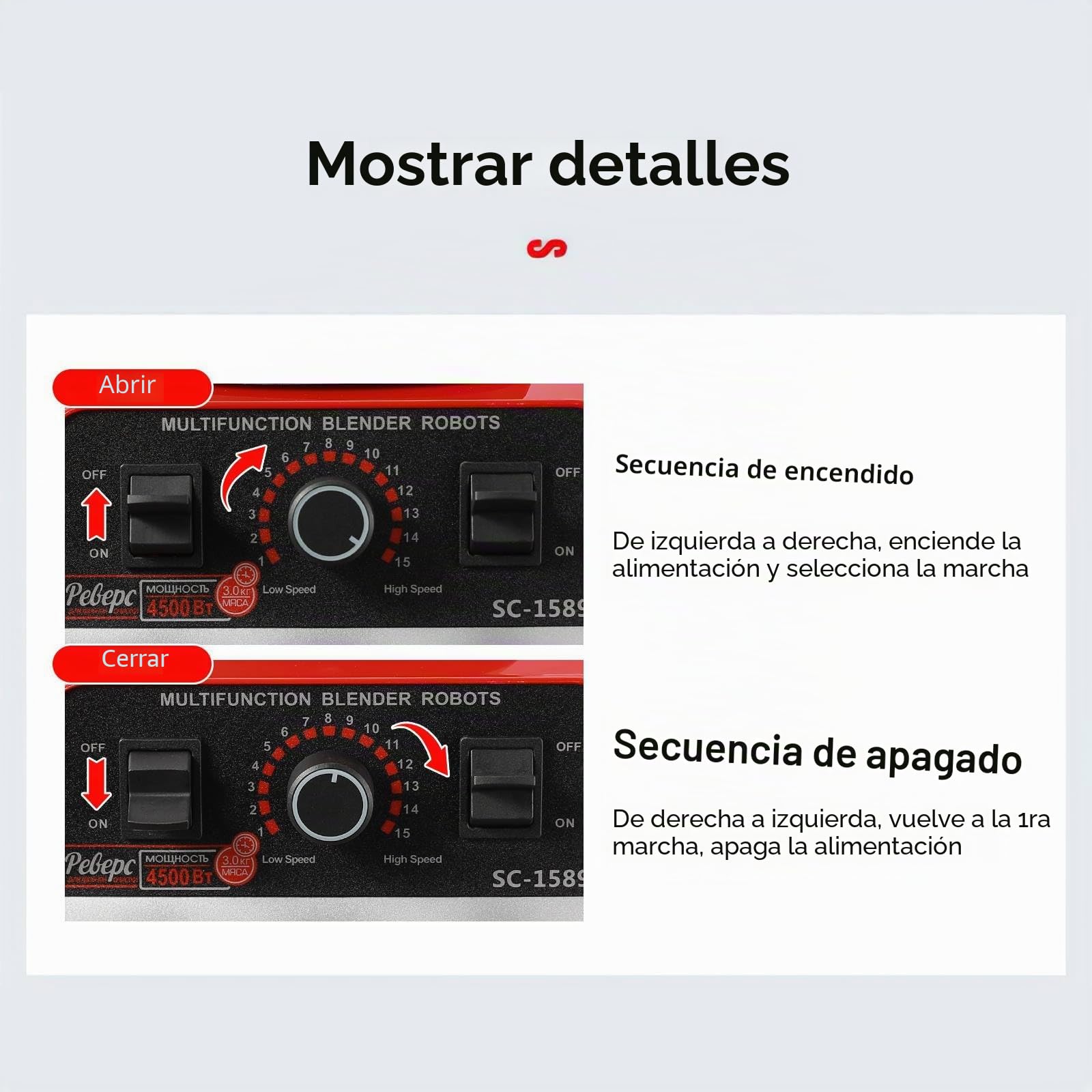 Batidora de Vaso de 2000W, 2 en 1Profesional Licuadora de 2L, Licuadoras Para Zumos y Batidos con 6 Velocidades, Cuchillas 4 Filos de acero inoxidable Blender,Función de Limpieza Automática