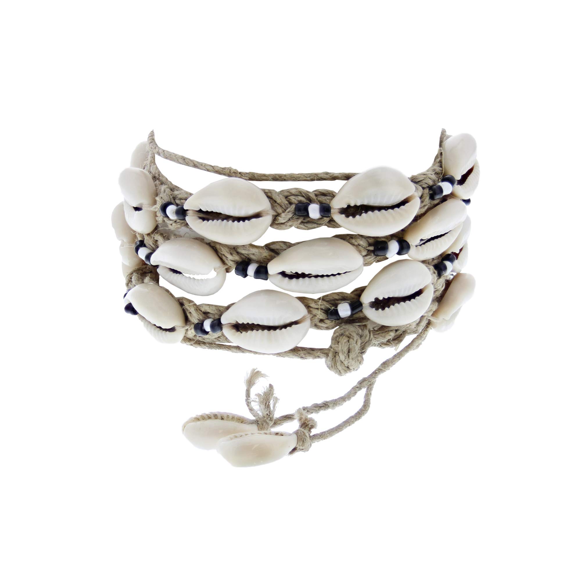 Zac's Alter Ego Alternative Retro Tie Up Sea Shell & Rope Belt