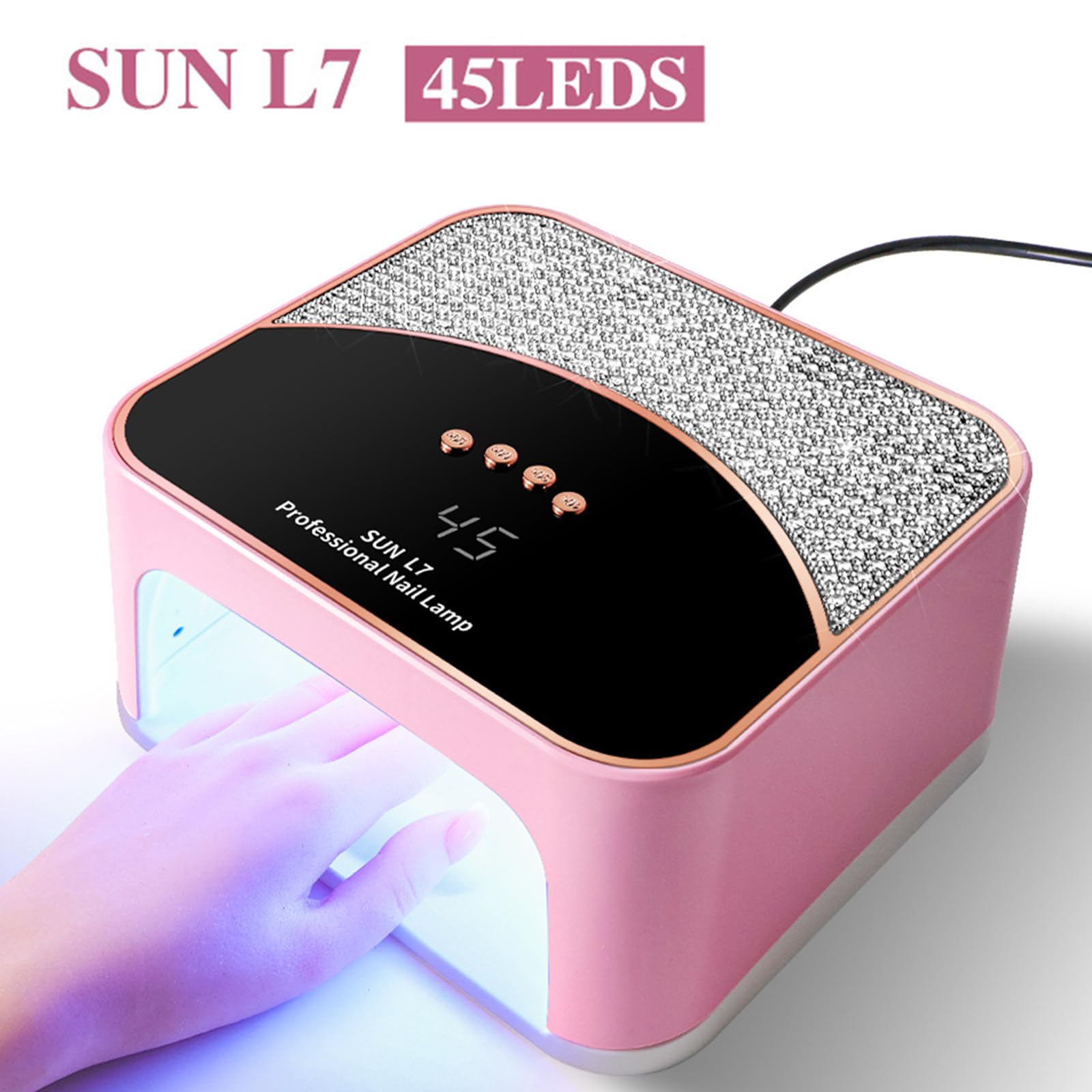 Lámparas de curado de esmalte de uñas (rosa, L7)