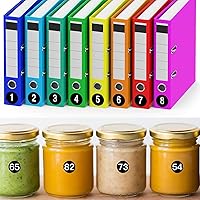 Vista 7 de RIVEENY 24 hojas de calcomanías de números consecutivos de 1 a 100, 1 pulgada, 12 juegos de calcomanías de vinilo autoadhesivas de alta calidad