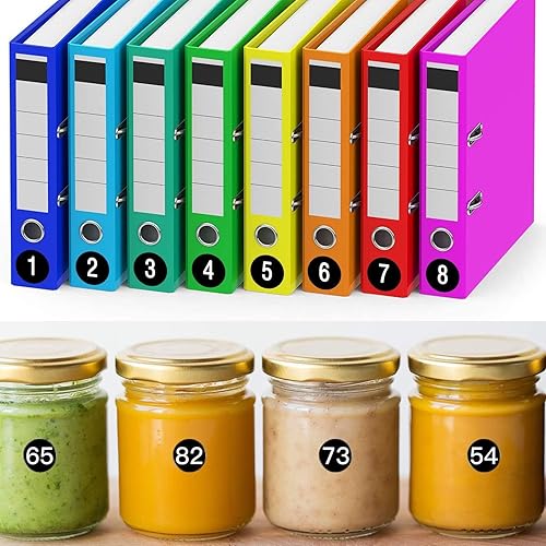 Miniatura 7 de RIVEENY 24 hojas de calcomanías de números consecutivos de 1 a 100, 1 pulgada, 12 juegos de calcomanías de vinilo autoadhesivas de alta calidad