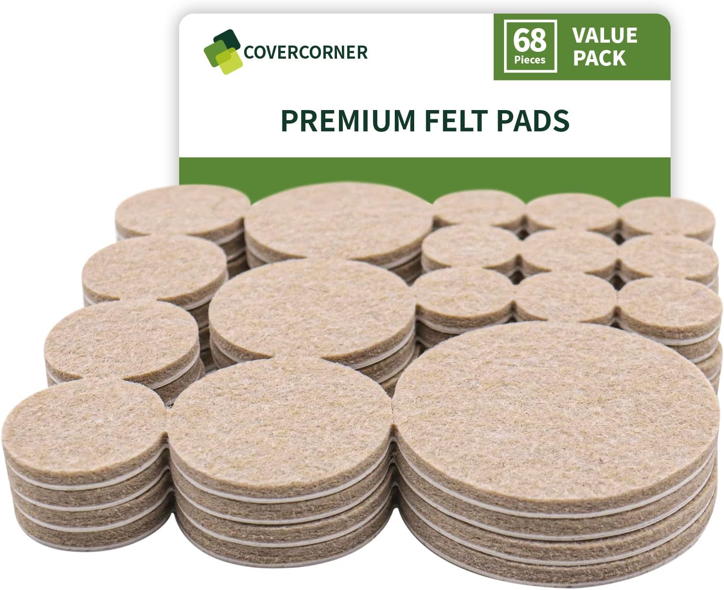 Felt Furniture Pads for Hardwood Floors 68 PCS, Furniture Pads, Floor