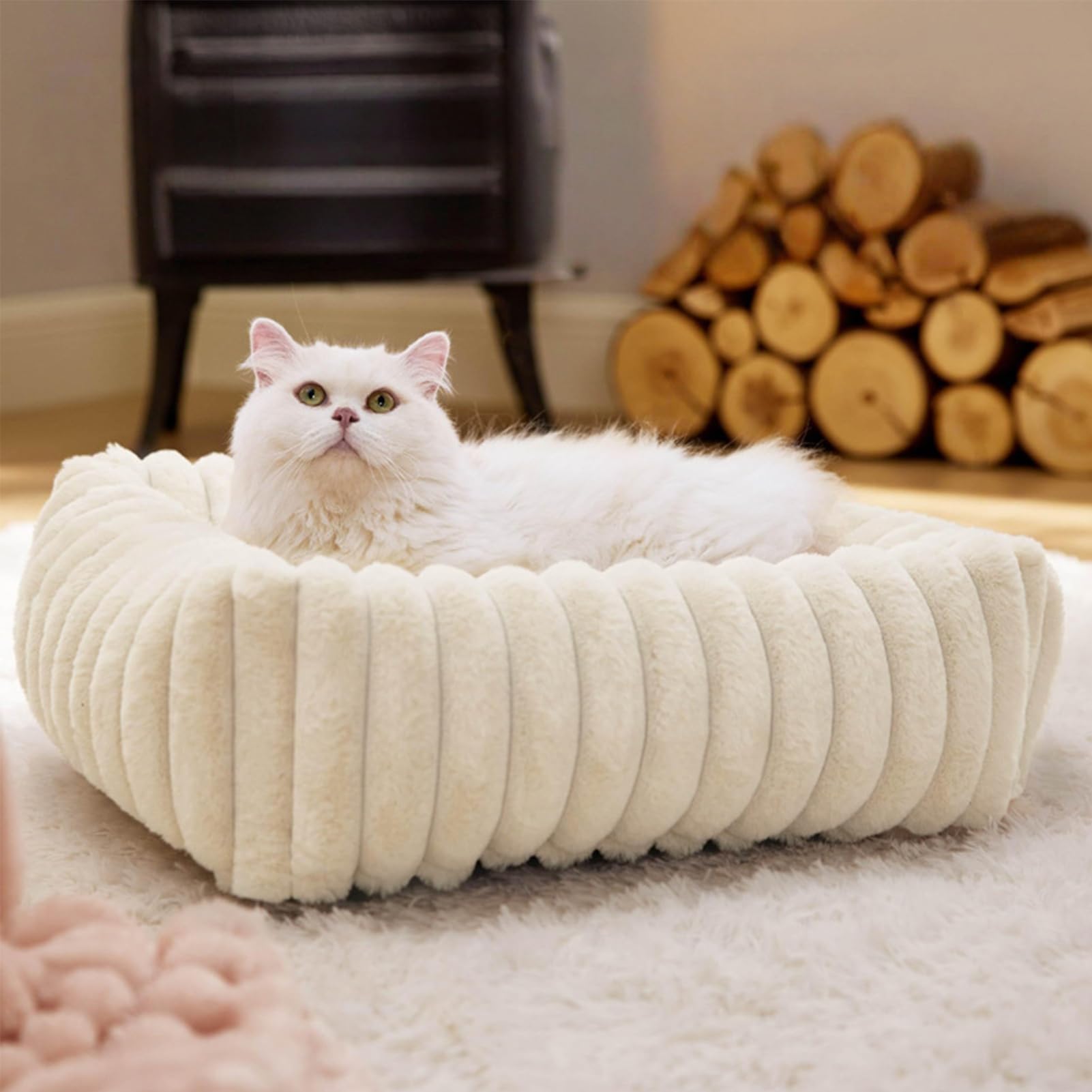 Sofá para mascotas, cama de felpa lavable para perro, cojín para mascotas, sofá suave para gatos, para el hogar, patio, coche, apartamento, piso diario, camping, viajes al aire libre