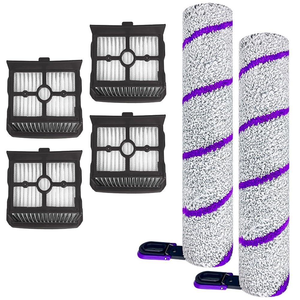 Letturn Roller Brush and HEPA Filter Kit Replacement for X-Clean 10 Wet and Dry Vacuum Cleaner Cleaning Parts (2Set)