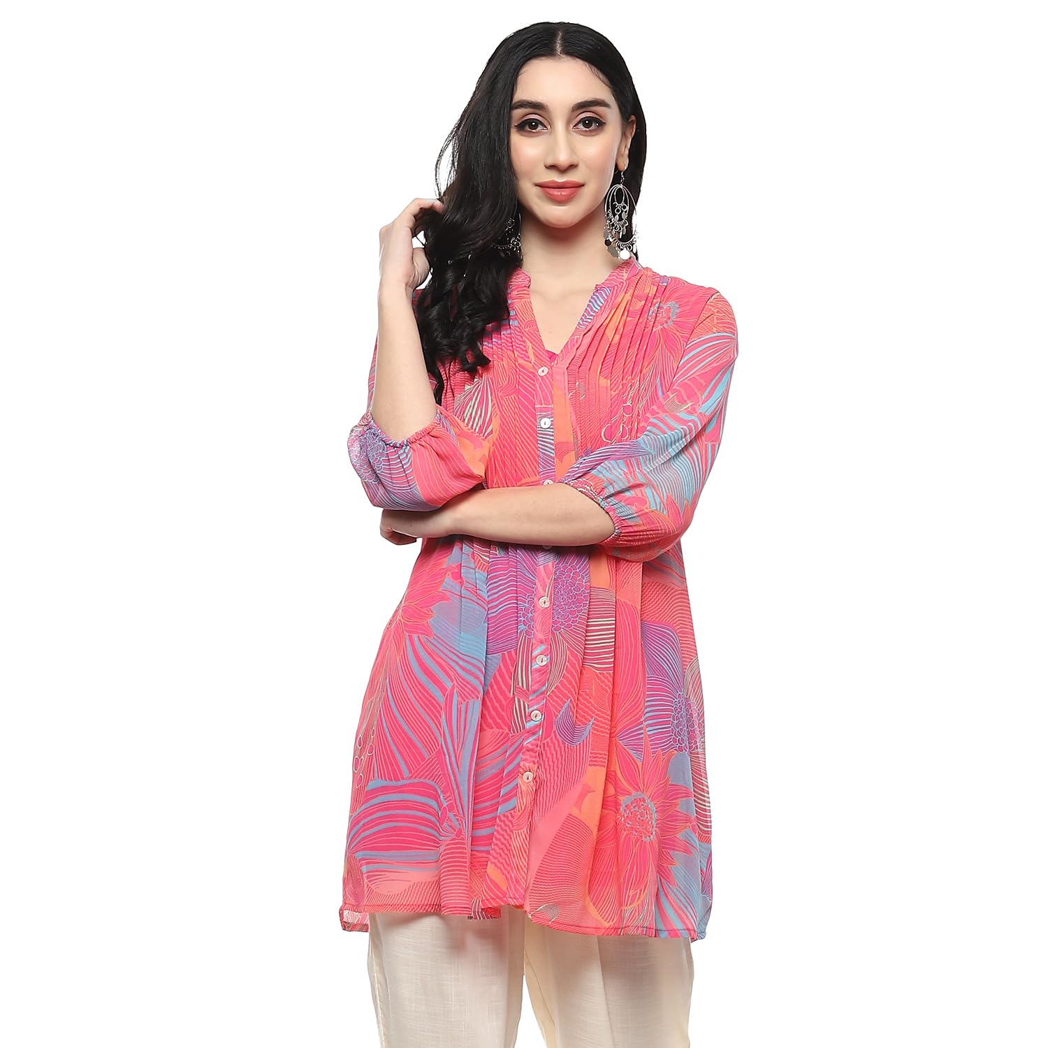 BIBAWomen Polyester Printed Kurta