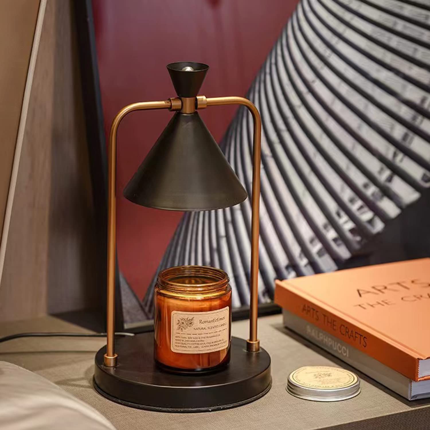 Electric Candle Warmer, Candle Warmer Lamp with Timer and Dimmable Candle Light, Plug in Candle Wax Warmer for Large & Small Jar Candles, Aromatic Candle Holders for Home Decoration