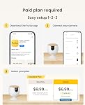 Furbo Mini Caméra pour animaux de compagnie [Abonnement requis] Déverrouiller caméra avec/Paid Plan: Home Security with Dog & Alertes à la sécurité des chats, 2-Way Cam intelligent non rotatoire (faible risque, 3mo Min. Annuler à tout moment)