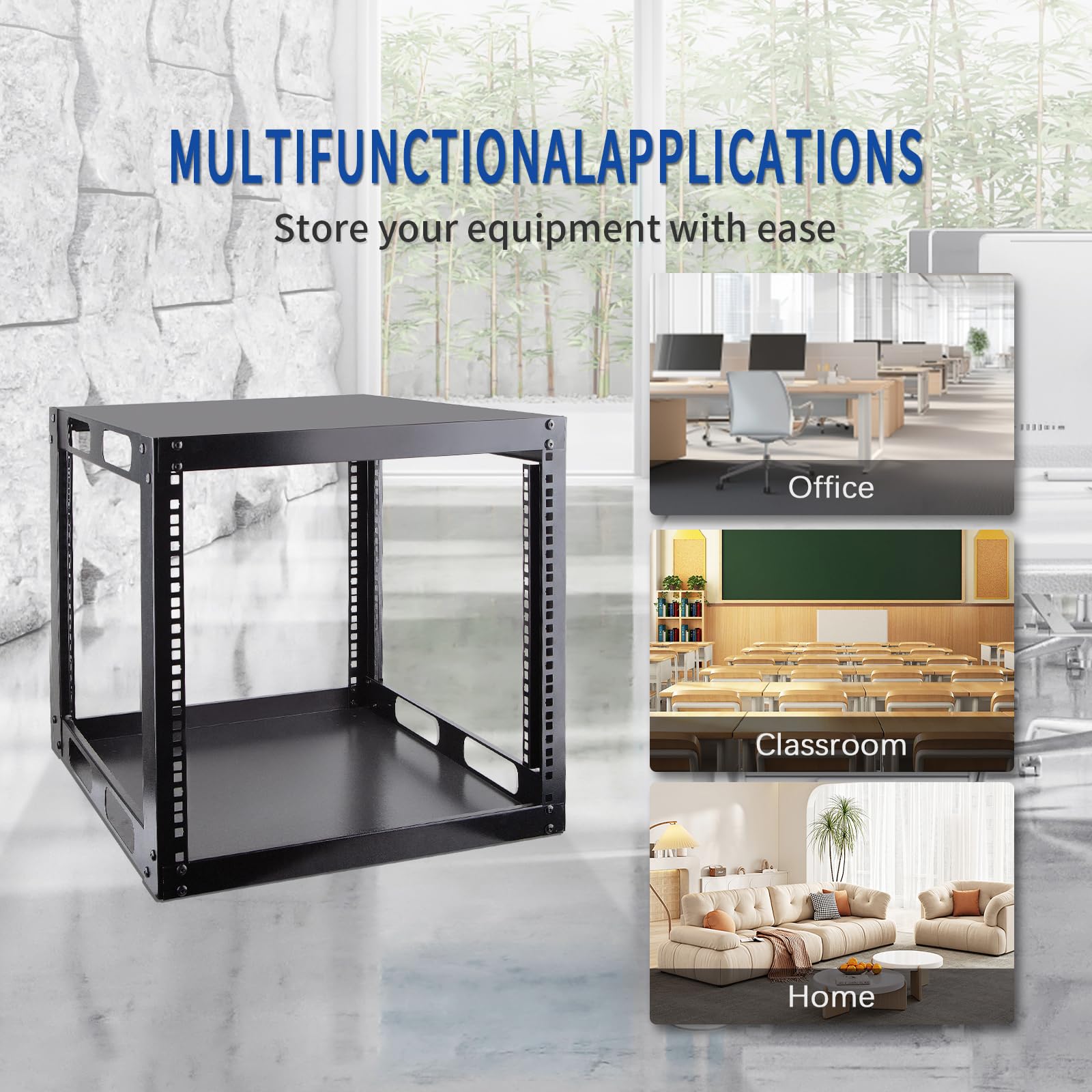 Open Server Network Rack System Snapklik.com : 9U Open Frame Network RackFree Standing Network Server ...
