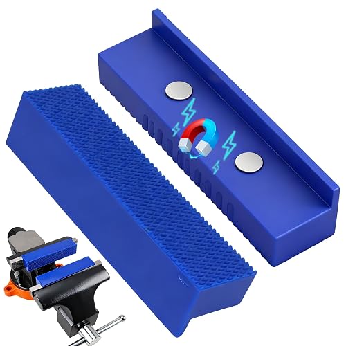 2-Piece 4.5" Magnetic Vise Jaw Pads, TPU Soft Jaw Covers