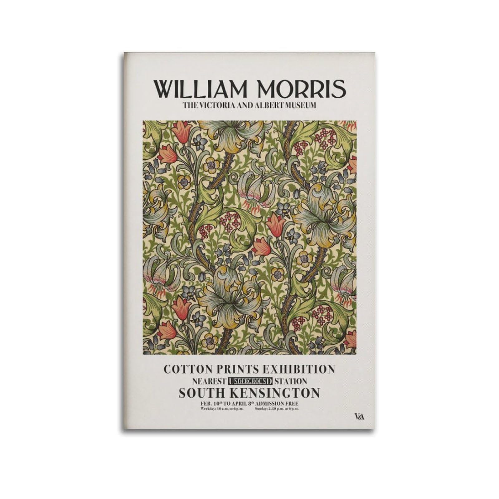 xiaoxiaoshen William Morris Exhibition Nouveau Floral Canvas Poster Wall Art Prints Room Aesthetic Murals Bedroom And Living Decorations 24x36inch(60x90cm)