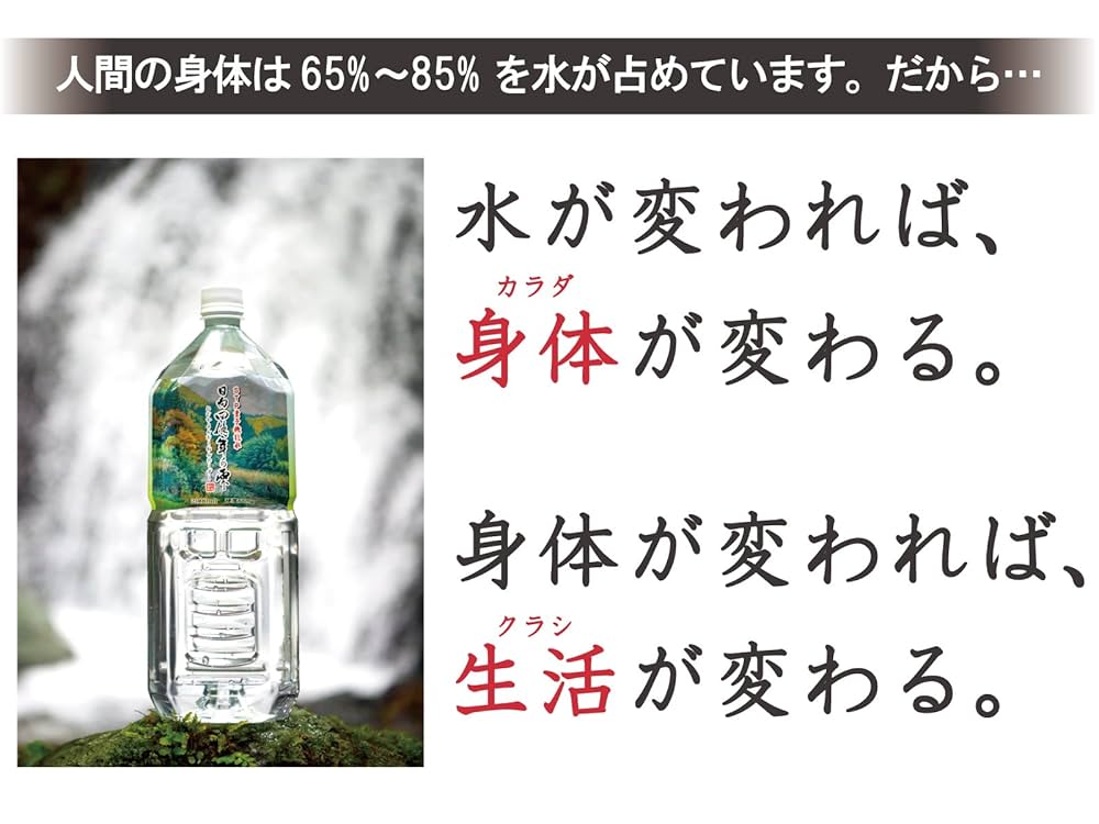 Amazon.co.jp: 日向四億年の雫 STP量子機能水 (2L×6本入) : 食品