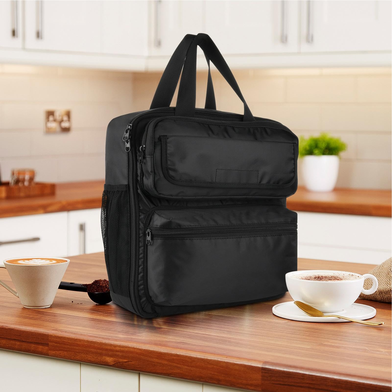 Kaffeemaschinen-Reisetasche, staubdichte Tragetasche für Kaffeemaschinen, praktische Aufbewahrung mit Griff, Heimorganisation, Kaffee-Ausrüstungs-Organizer für Reisen und Umzug