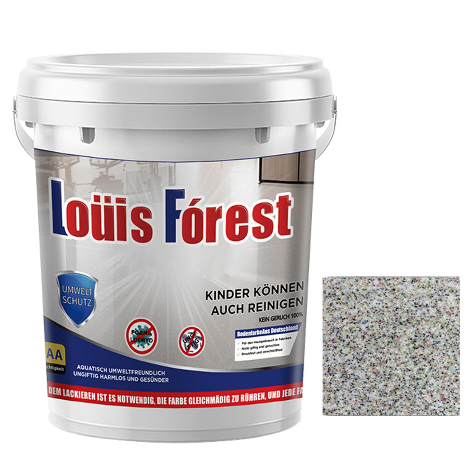 Epoxy Colored Sand Self Leveling Floor Paint, 2025 New Waterproof, Water-Based Epoxy Coating for Concrete and Garage Floors, Suitable for Both Interior and Exterior Applications (H/0.5KG)