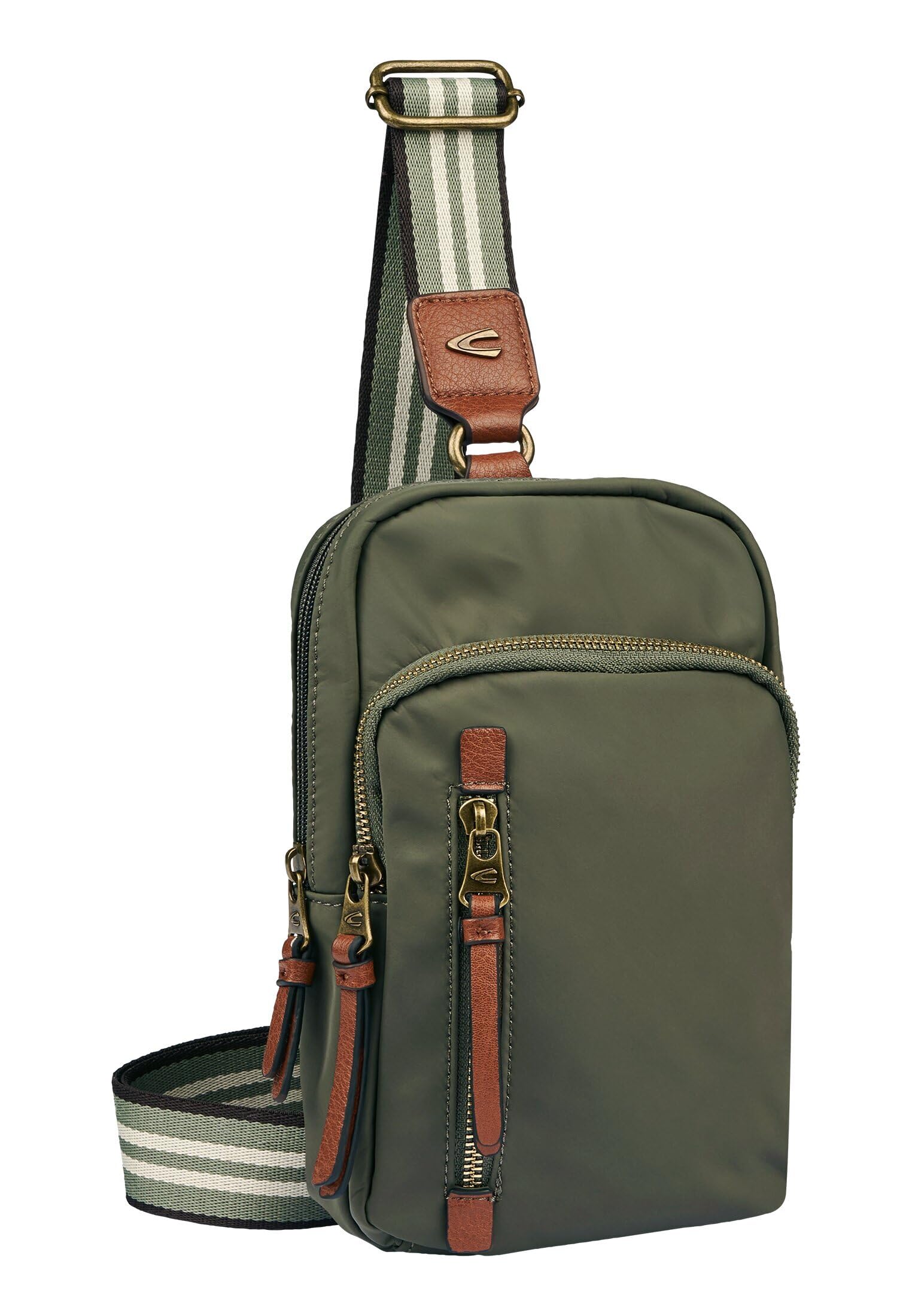 camel active Women's Shoulder Bag with Adjustable Strap Khaki, Womenswear-M, khaki, Medium