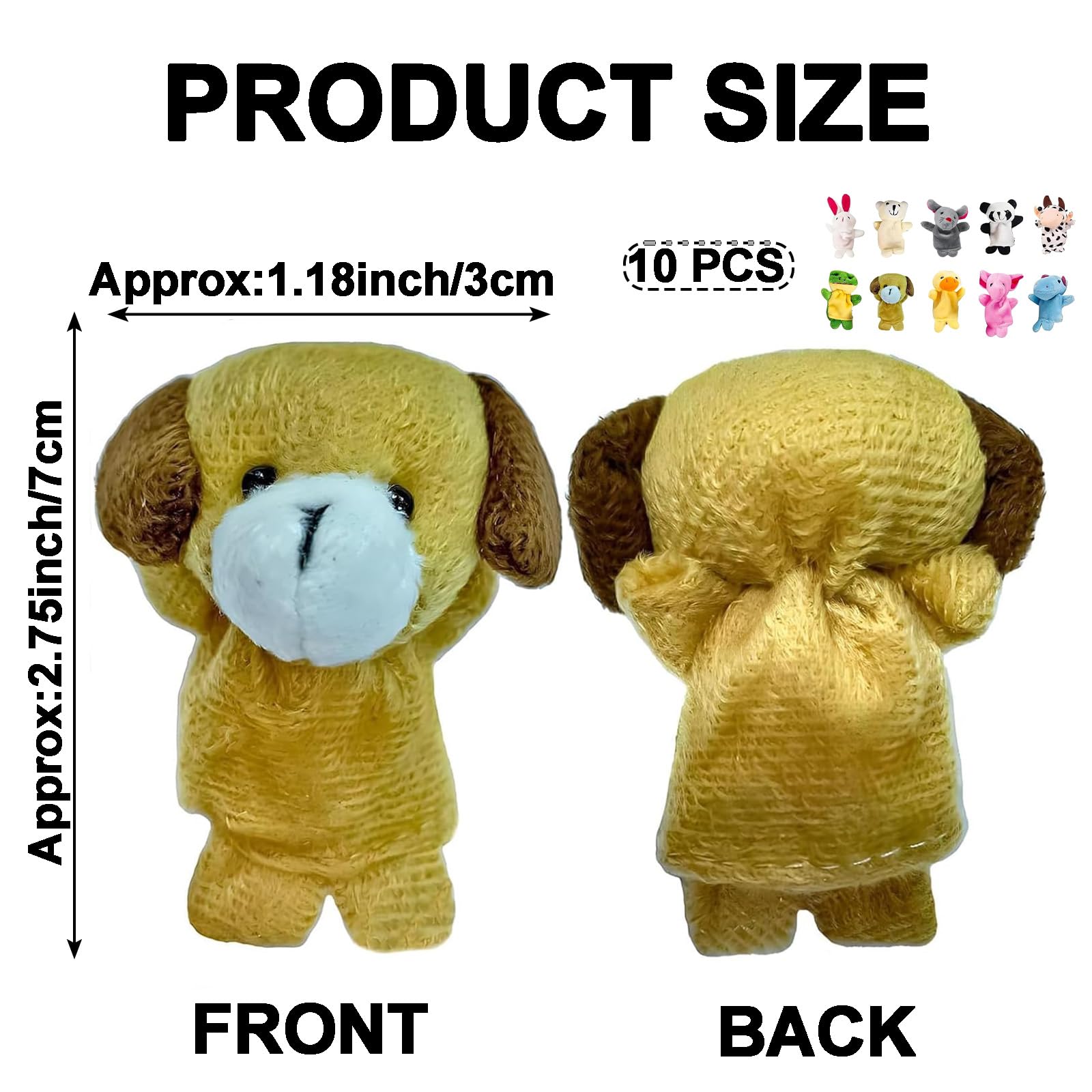 6 Pcs Finger Puppets, Puppets For Boys & Girls, Mini Plush Figures Toy Assortment Hand Puppet Novelty Gifts Christmas, Finger Doll Puppet Show Props Hand For Shows