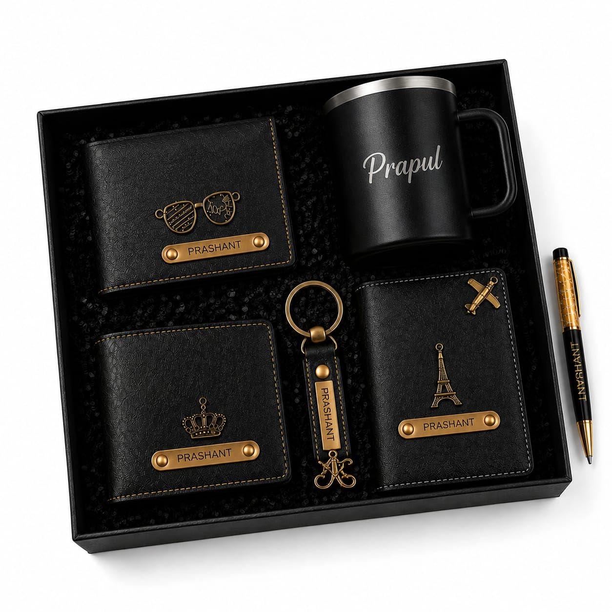 Best Gift for Man 9 in 1 Hamper for Men |Personalized Wallet Combo Set & Perfume Customized Gifts for Man,Husband,Brother,Boyfriend,Father |Men’s Stylish Birthday & Anniversary Gift (Black)-image-24
