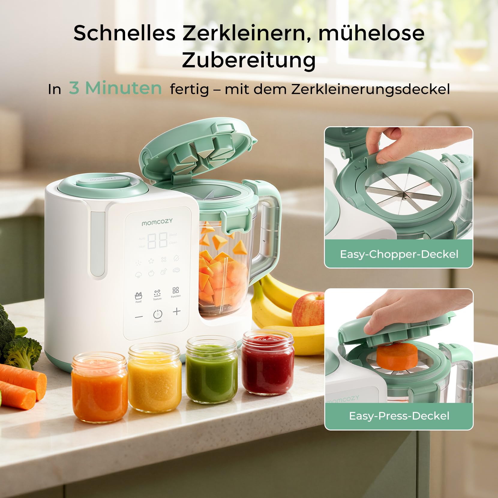 Momcozy AutoMeal Babynahrungszubereiter 450 ml BPA-frei