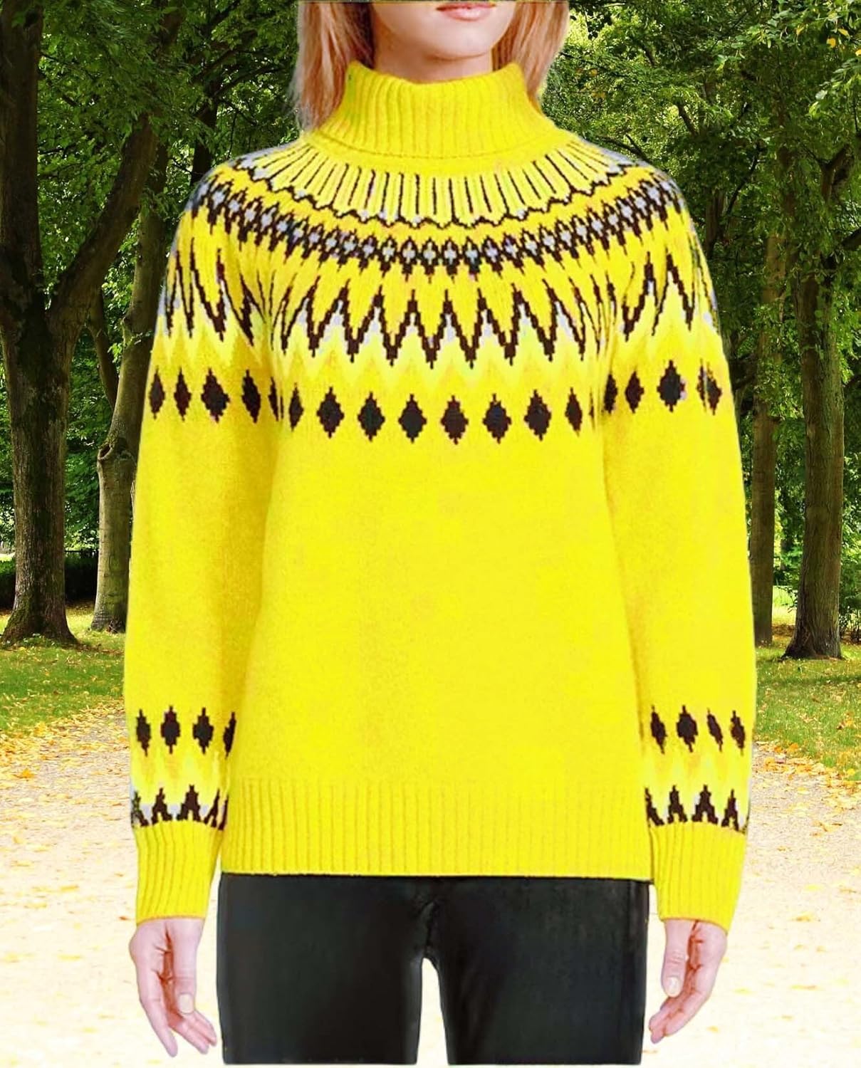 Sweater Womens Long Sleeve Round Neck Pullover Top Knitted Cozy Sweater Lightweight Cute Autumn and Winter - Image 2