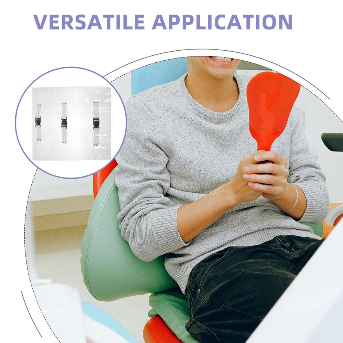 Set 6 Pezzi Coprisedia Trasparente in Pvc Resistente All'usura per Poltrona Odontoiatrica Protezione Confortevole per Studi Dentistici e Uffici