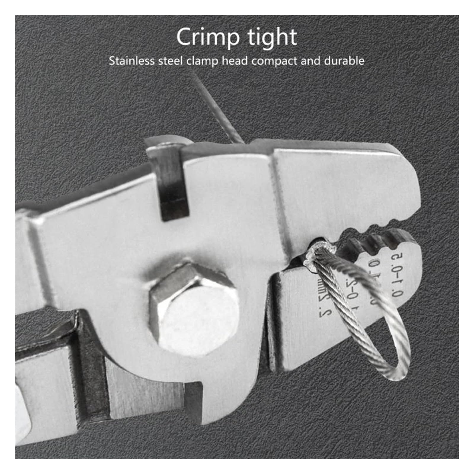 Pinza Crimpatrice 652F Strumento for crimpare fune metallica for ringhiera del cavo Strumento for pressare a mano for maniche ovali in alluminio Pinza a doppia ghiera