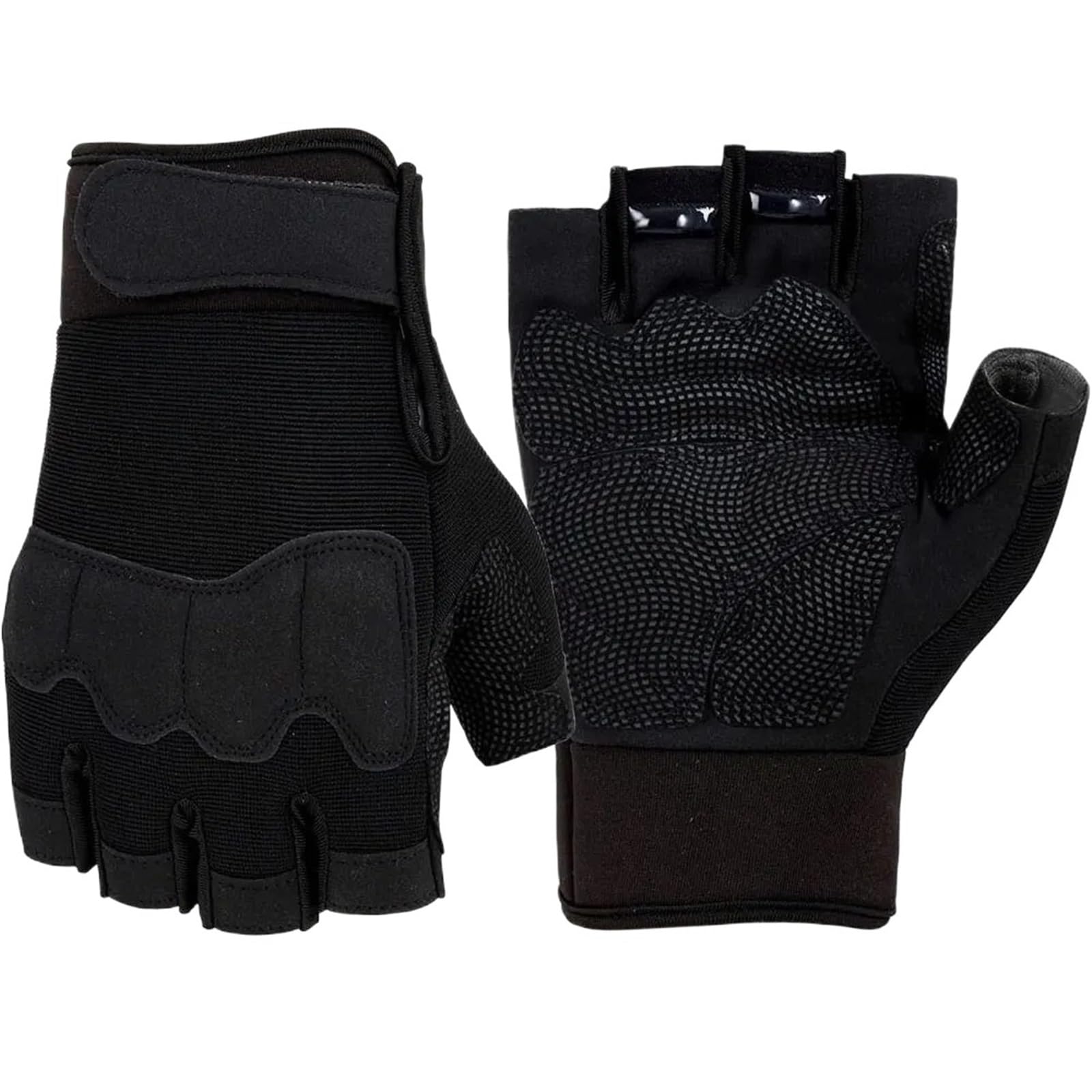 Rękawiczki z odkrytymi palcami, 2 pary damskich rękawiczek rowerowych bez palców Oddychający(Black,X Large)