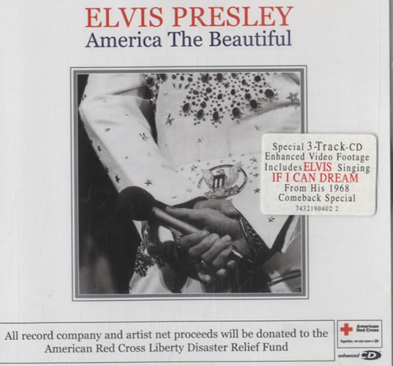 Elvis Presley - America The Beautiful -  Enhanced CD Single Like New Condition