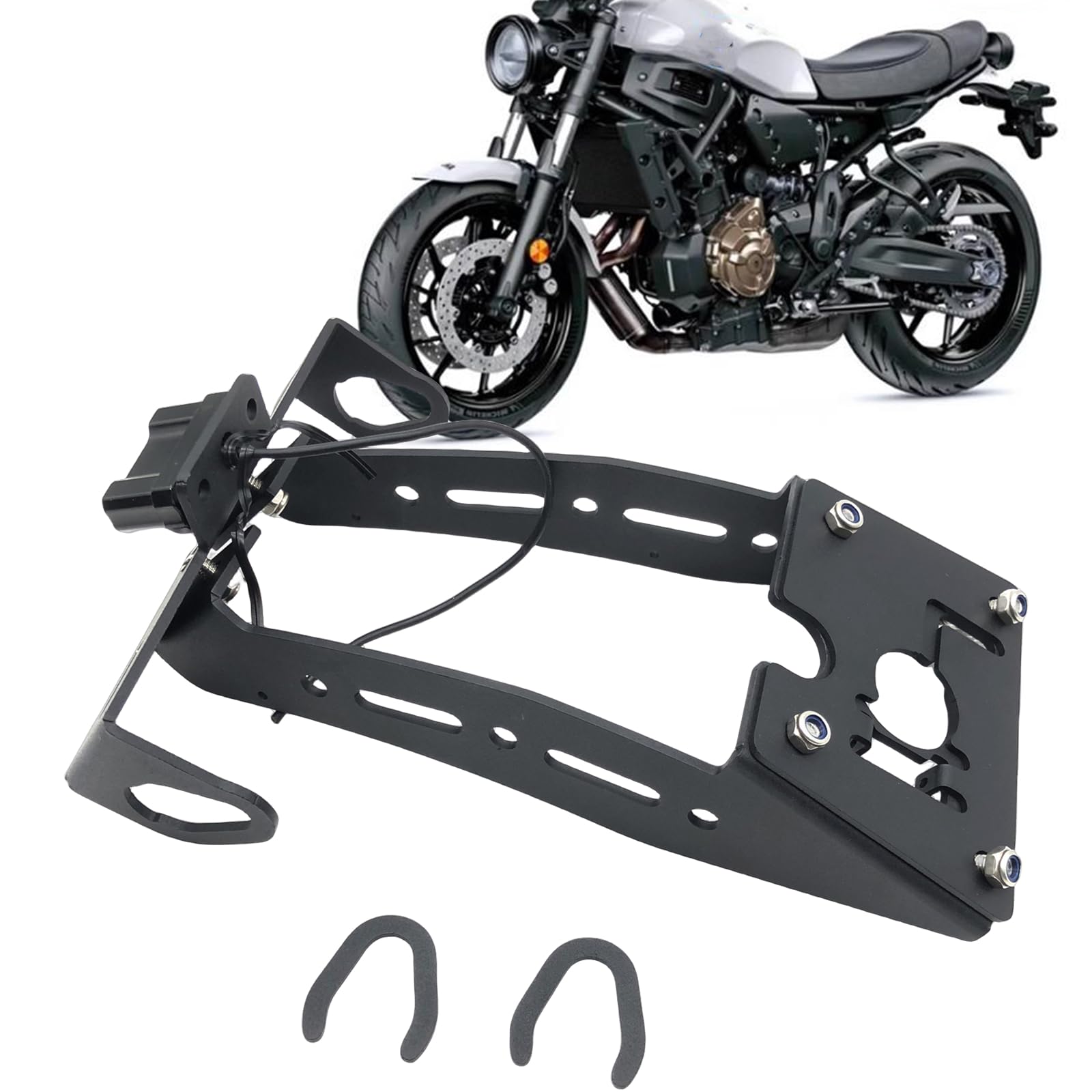 Amazon.com: Motorcycle License Plate Holder with LED Light For
