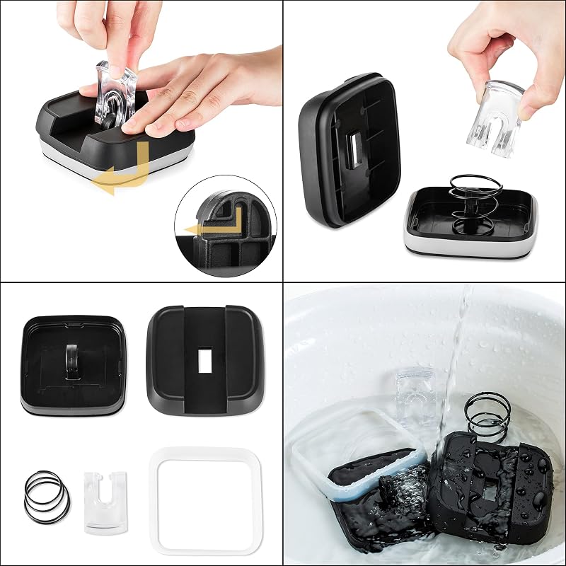 Set 3 cutii Hanobe pentru depozitare etanșă, pentru spaghete și fulgi de porumb, cu capac cu deschidere ușoară, stivuibile, negre