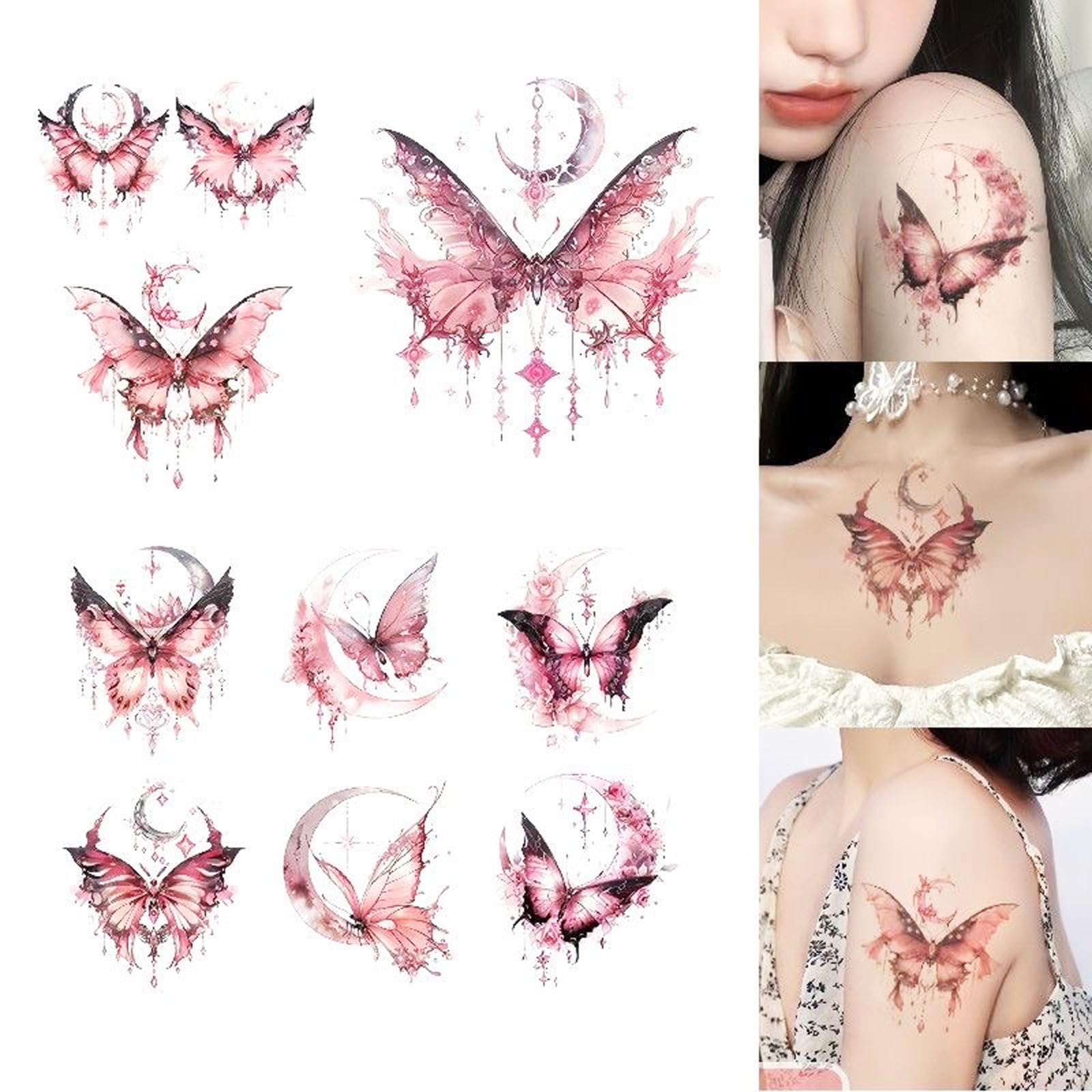 じ　バタフライ　蝶　天使　2週間で消える タトゥー タトゥーシール じ バタフライ 蝶 天使 2週間で消える タトゥー タトゥーシール