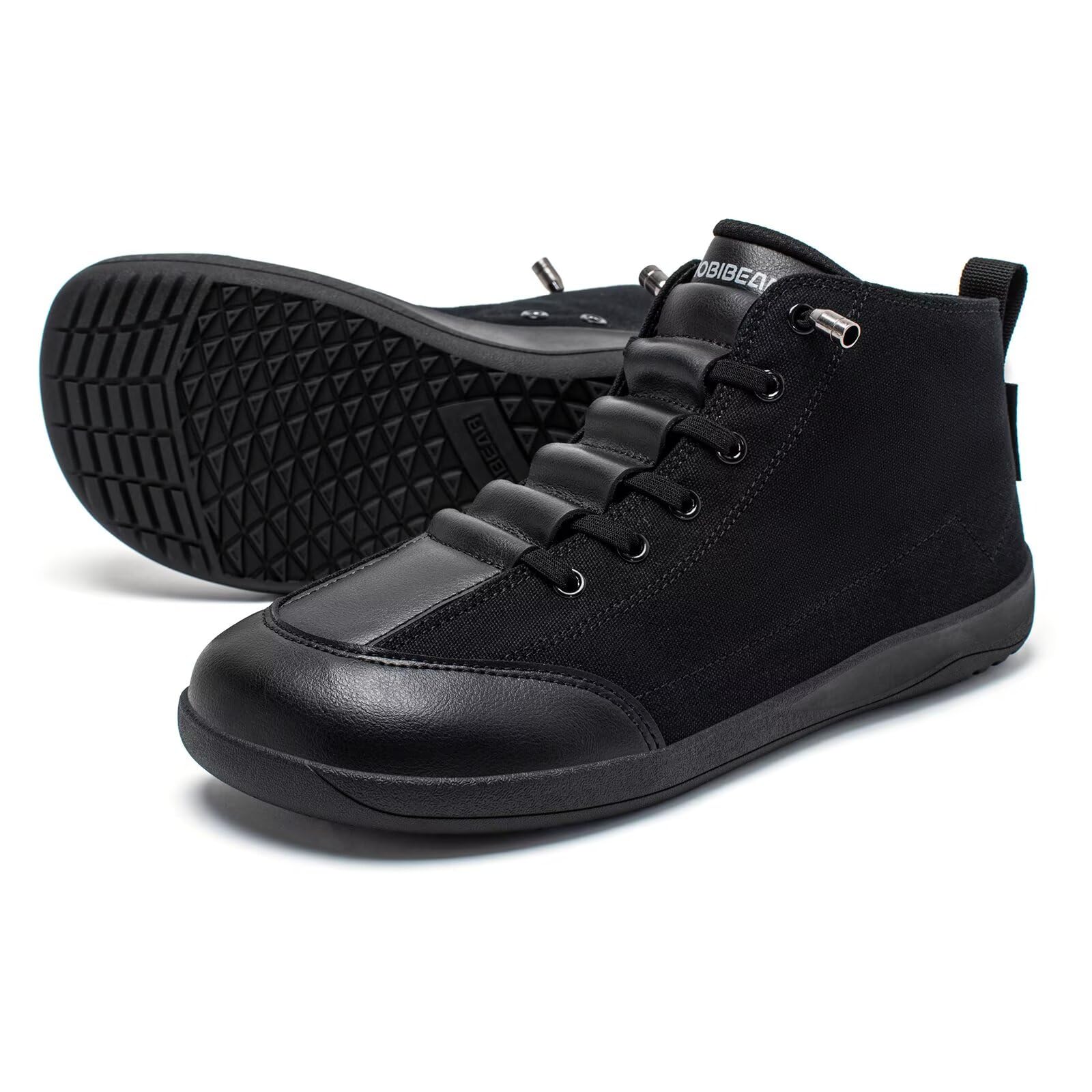 HOBIBEAR Unisex Barfußschuhe | Weite Zehenbox | Bequeme Netz Trailrunning Schuhe