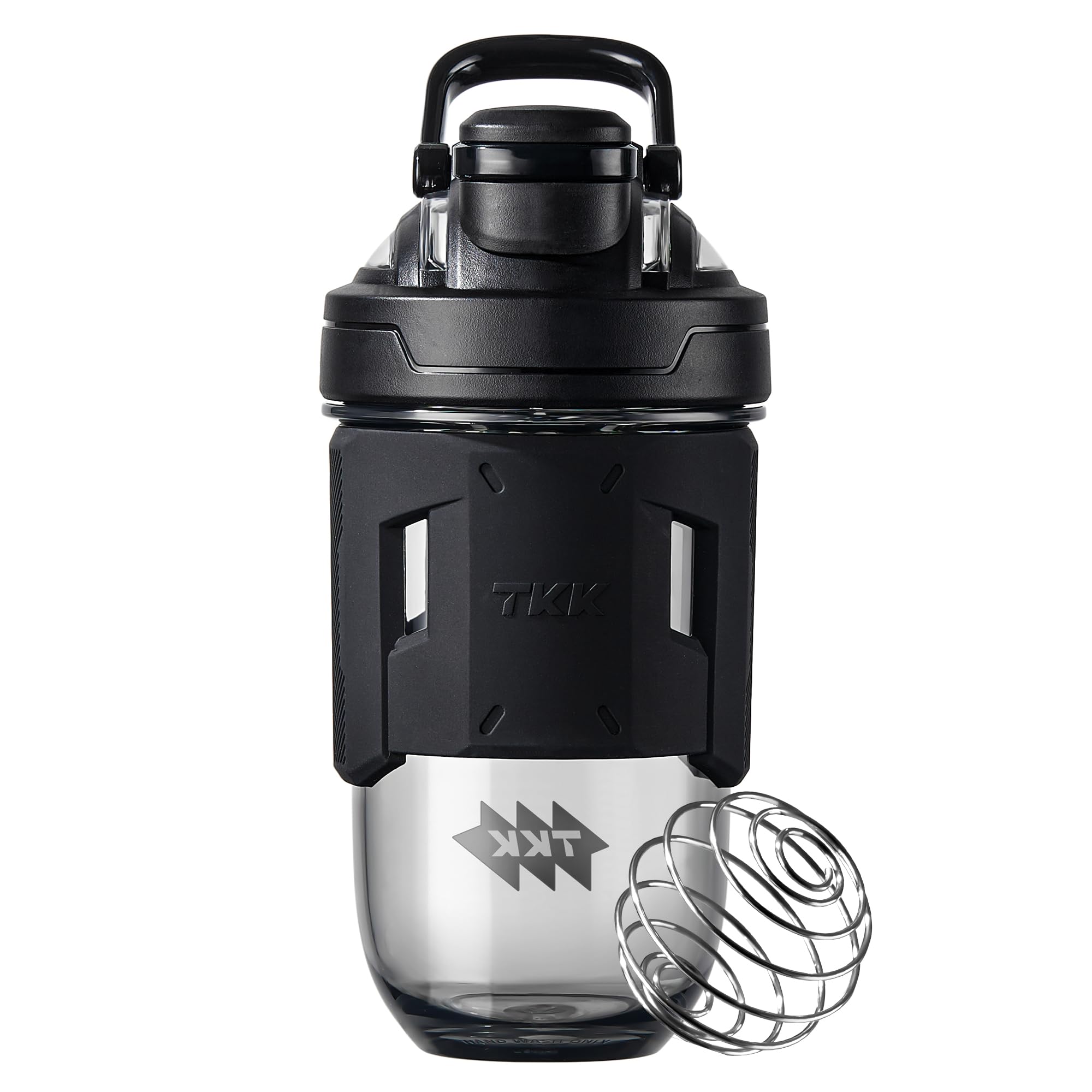 TKK Botella mezcladora de 24 onzas con bola mezcladora, botella mezcladora de proteínas de plástico para antes y después del entrenamiento, taza mezcladora de bebidas de Estados Unidos, Tritan sin BPA