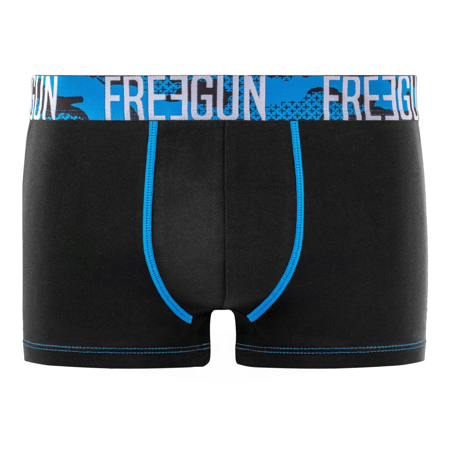 FREEGUN Boxer Homme Coton, Caleçon Homme, Hypoallergénique et Stretch (Lot de 4)