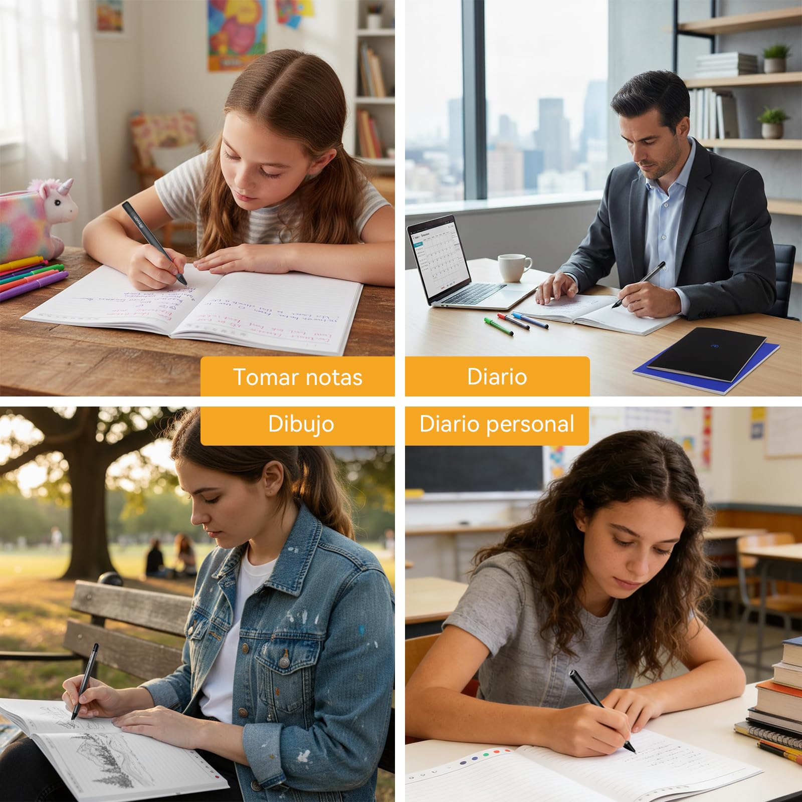 Smart Writing Set, A4 Libreta Inteligente + Bolígrafo Inteligente Incluido | Cuaderno Digital de 62 páginas a Rayas escritura en papel real con procesamiento digital con Phone para Tomar Notas y Bocetos