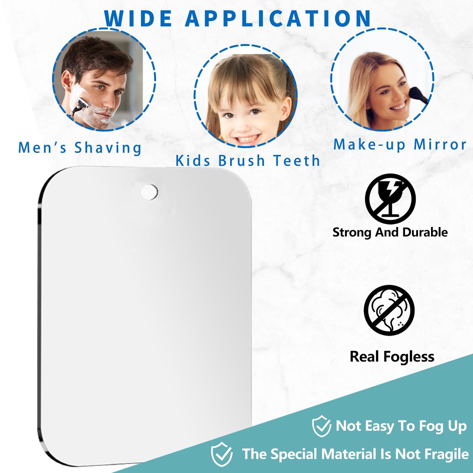 Fogless Shower Mirror - Shave & Makeup FREE SHIPPING -6
