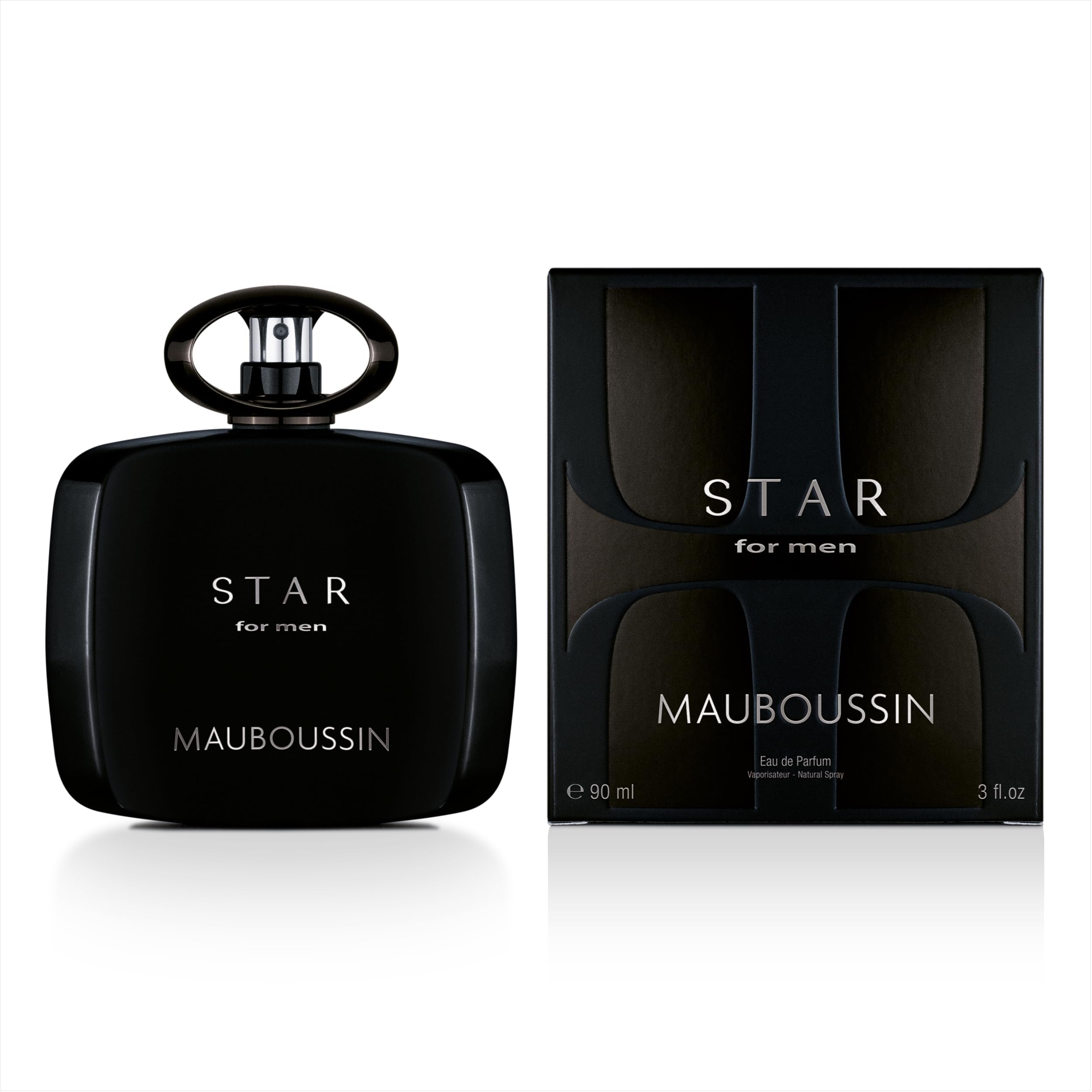 - Star For Men 90ml (3 Fl Oz) - Eau de Parfum for Men - Woody & Amber Scents