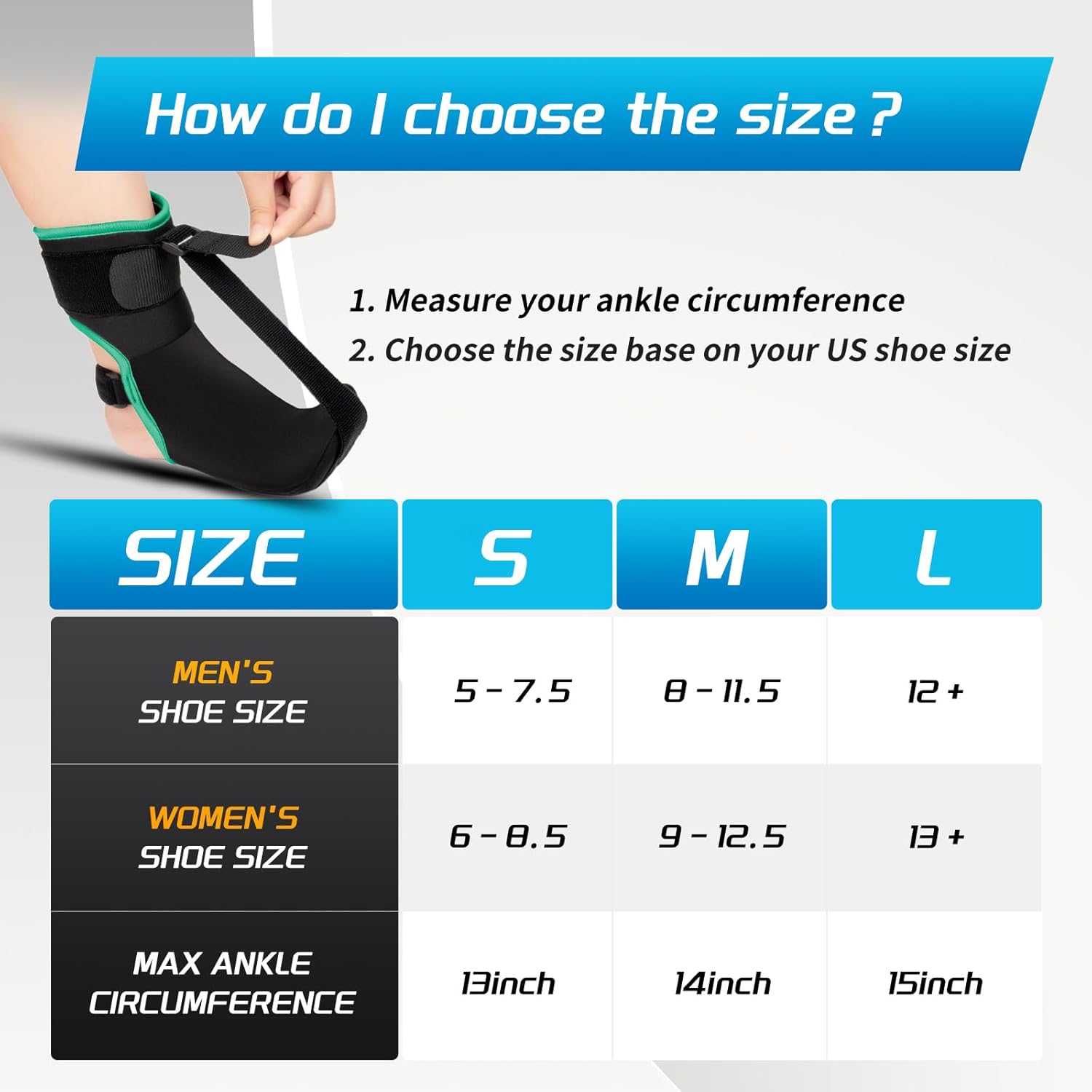 Plantar Fasciitis Night Splint Sock with Massage Ball for Plantar Fasciitis Relief, Soft & Comfortable Foot Brace for Achilles Tendonitis Heal Spur Foot-drop Flat-arch for Women and Men, Large-Green - Image 5