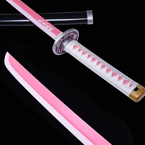 Vista 53 de ziqing Espada para cosplay de Demon Slayer hecha a mano, Katana de 31 pulgadas con múltiples estilos para elegir Tanjiro Kagura-31 pulgadas