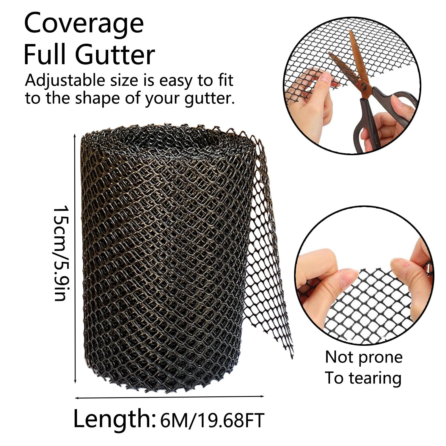 Dachrinnen Laubschutz 6 Stück - Rostfreier Fallrohrschutz Gegen Verstopfung