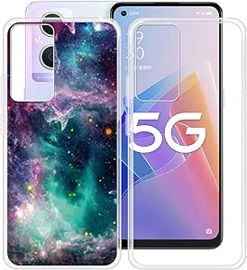 ZXLZKQ Funda para OPPO A96 5G (6.43"), 2 Piezas Premium Gel Fundas, Ultrafina Transparente Suave TPU Bumper Caso, Anti-Arañazos Silicona Carcasa para OPPO A96 5G - Clear + WMA33