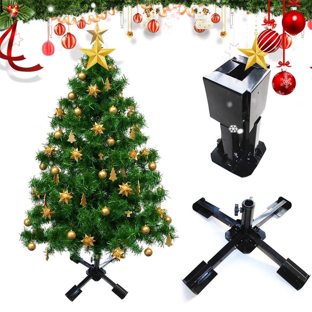 Support d'arbre de Noël Artificiel Universel Base de Support d'arbre de Noël Pliable Polyvalent pour Parapluie extérieur d'arbre de Noël