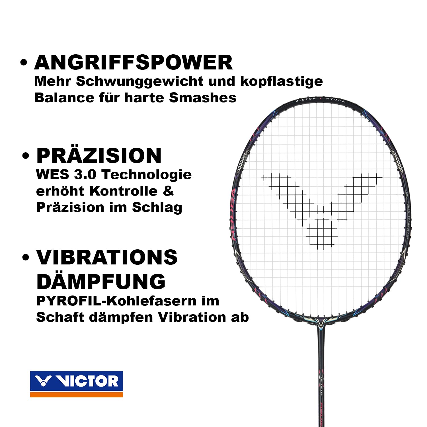 VICTOR Thruster Ryuga II Pro B - 3UG5 - Professional Badminton