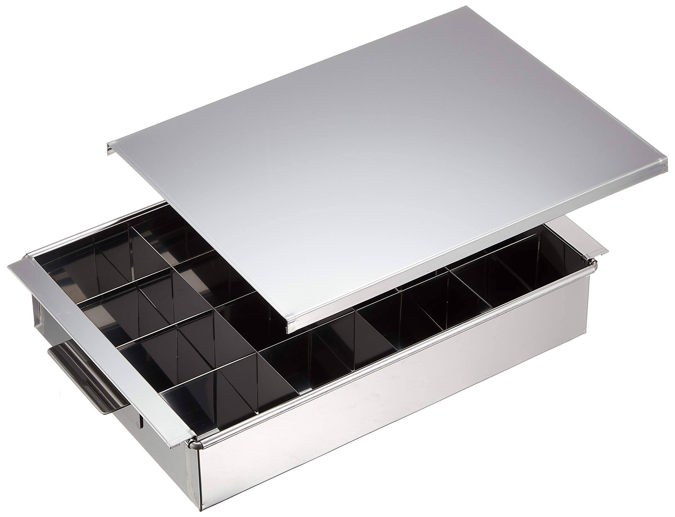 Endo Shoji ATM2801 AAA Egg Tofu Agar Jelly Mold, Size 16 Pieces (With Partition and Lid), Stainless Steel, Rust Resistant, Hygienic, Width x Depth x Depth x Height: 9.4 x 6.7 inches (240 x 170 x 47