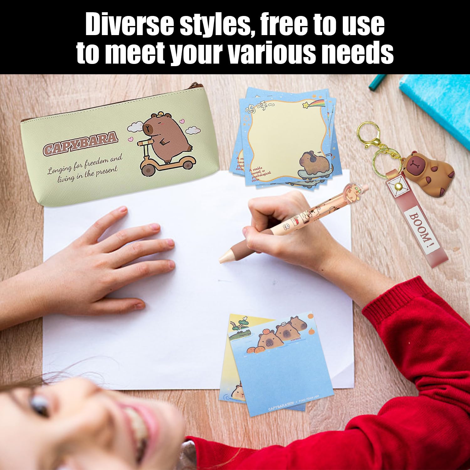 Trousse à Crayons Capybara Mignonne – Fournitures