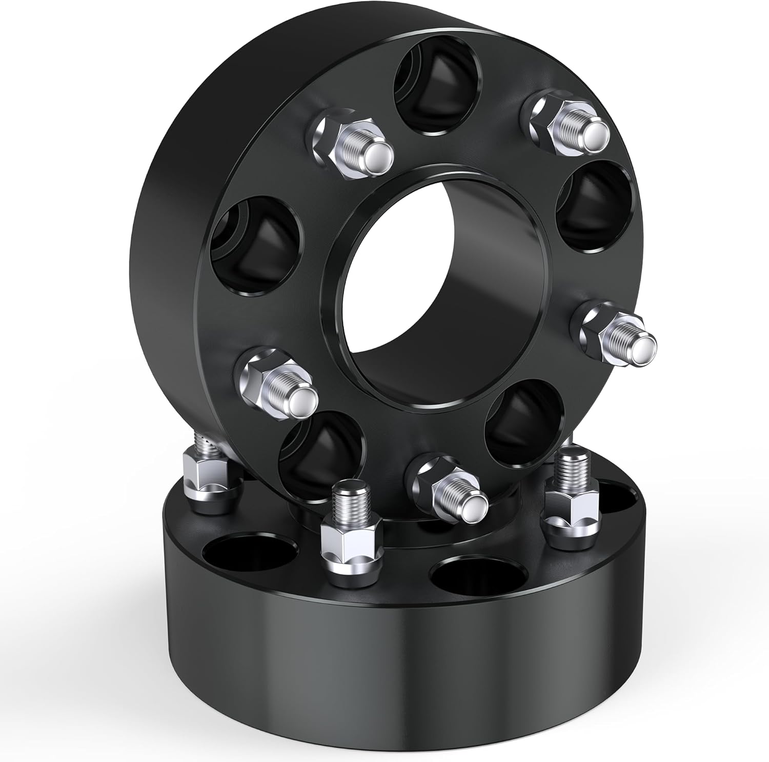 5x5 Wheel Spacers 5x127mm, 2" Thickness 5 Lug 71.5mm Hub Bore,1/2" x20 Studs Compatible with 2007-2018 Jeep Wrangler JK/2006-2010 Commander XK Grand Cherokee WK 4PCS(Black)