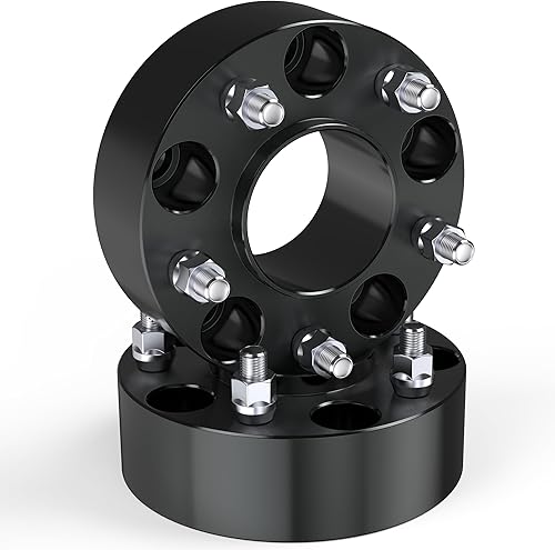 Miniatura 3 de Espaciadores de rueda de 5 x 5 de 0.197 x 5.000 in, 2 pulgadas de grosor, 5 lengüetas de 2.815 in, pernos de 12 pulgadas x 20 compatibles con Jeep
