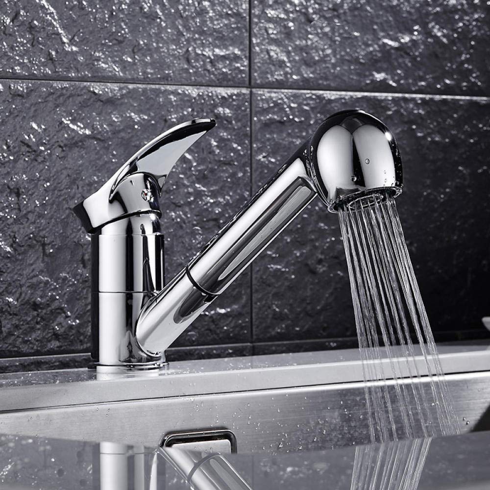 Grifos de Cocina, grifos de Cocina, Grifo de Cocina extraíble Giratorio de 360 Grados, Grifo de Fregadero de Cocina de Ahorro de Agua, Mezclador de grúa de Lavabo Pulido,