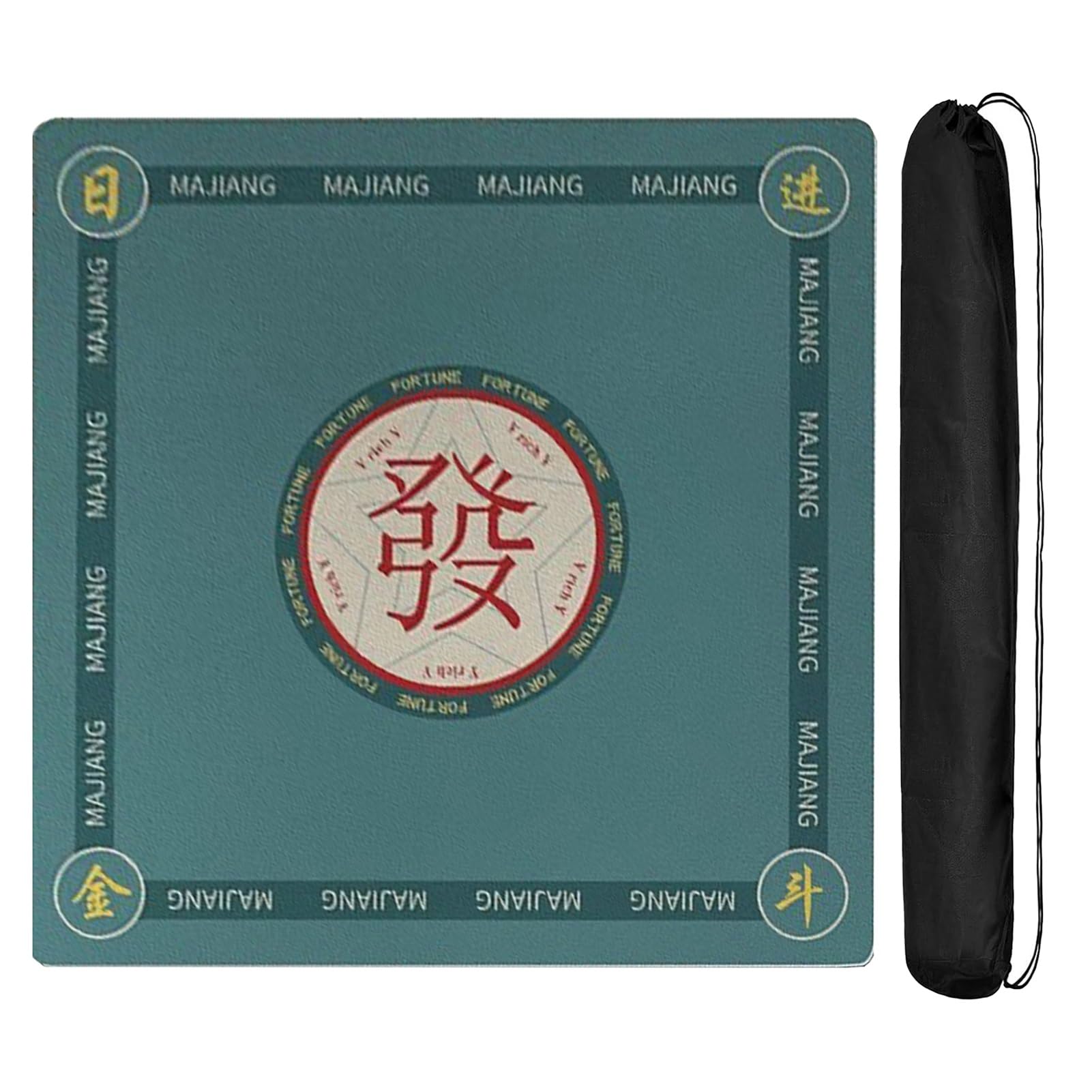 Mahjong mat Pogrubiona wyciszająca mata do mahjonga, mata do mahjonga z torbą do przenoszenia, do gier karcianych Mahjong Poker(Blue 1,120cm/47.2in)